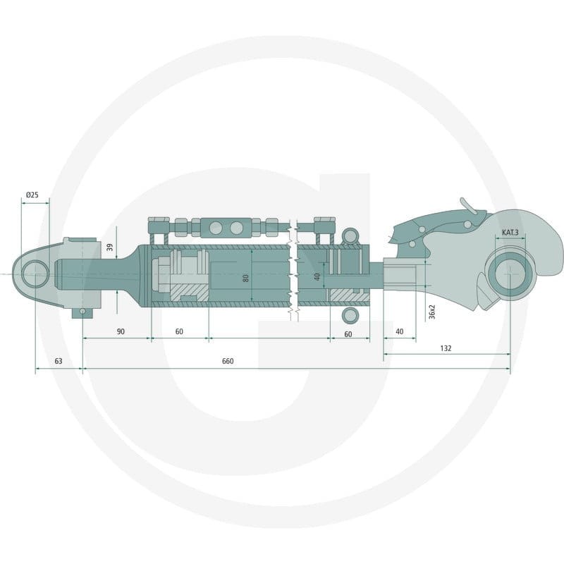 GRANIT Łącznik górny hydrauliczny 20018203 - 20018203 - Sklep rolniczy PoltechParts