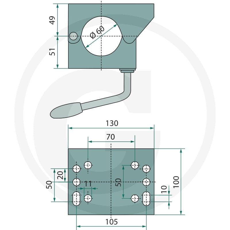 GRANIT Uchwyt zaciskowy 14270295 - 14270295 - Sklep rolniczy PoltechParts