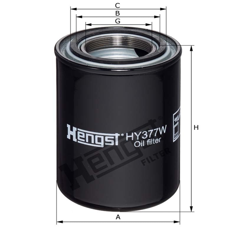 Hengst Filtr oleju HY377W 12118833 - 12118833 - Sklep rolniczy PoltechParts