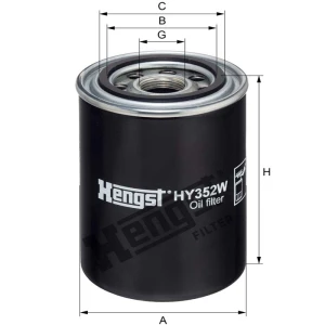 Hengst Filtr oleju HY352W 12118526