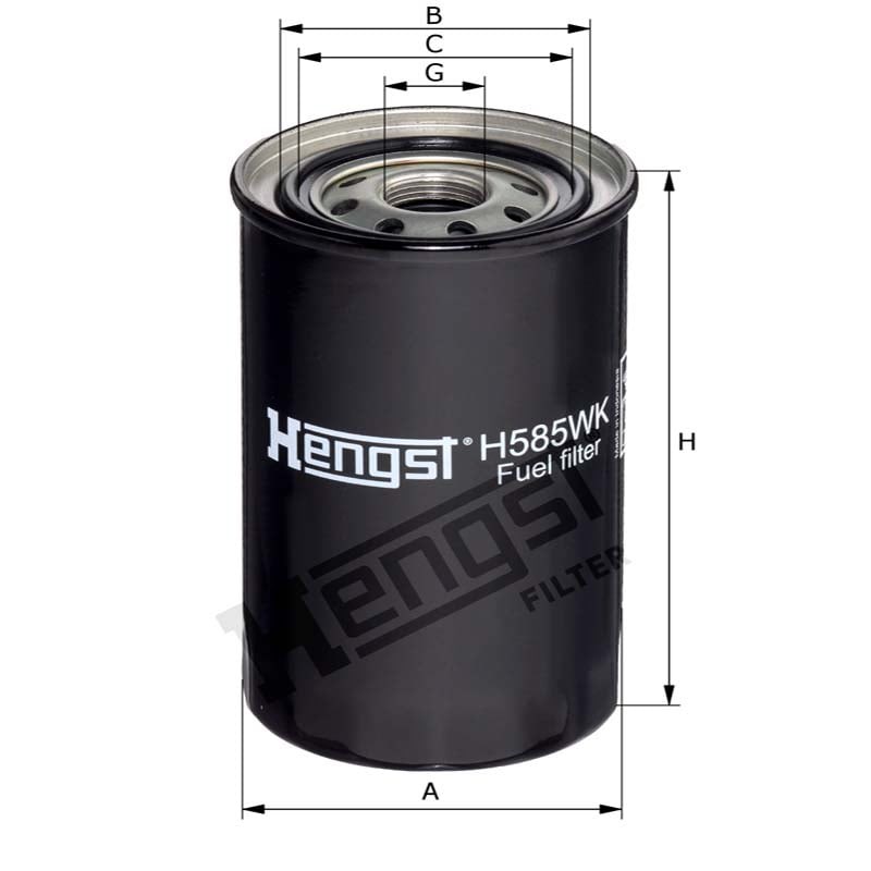 Hengst Filtr paliwa H585WK 12120716 | poltechparts.pl