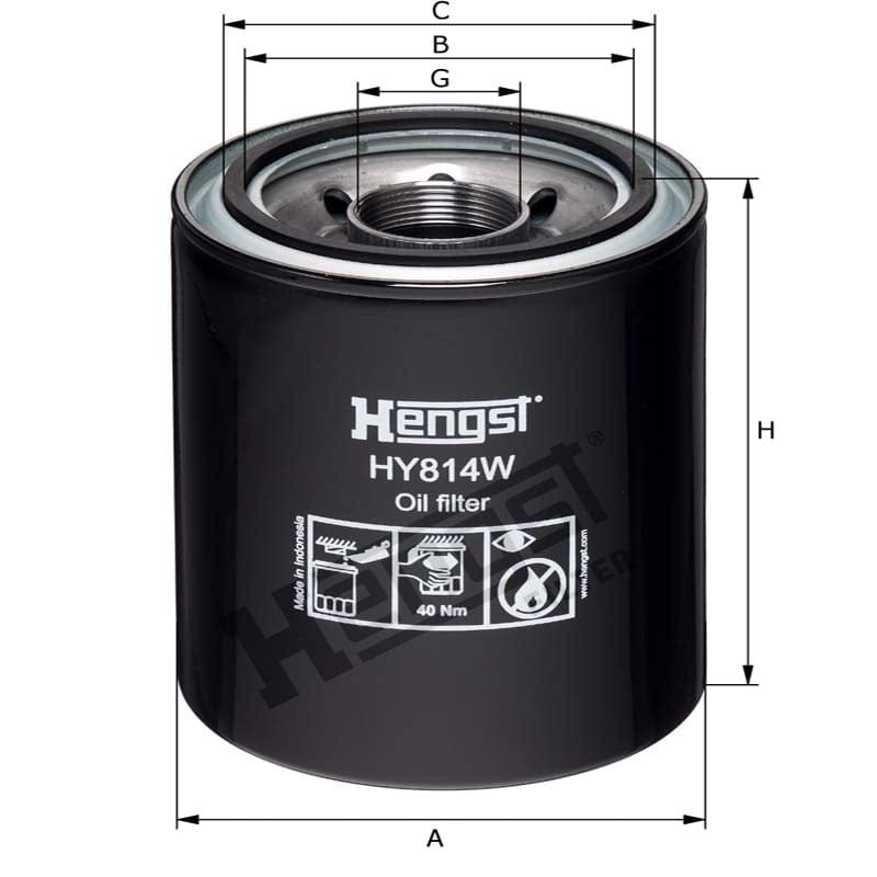 Hengst Filtr oleju HY814W 12108279 - 12108279 - Sklep rolniczy PoltechParts