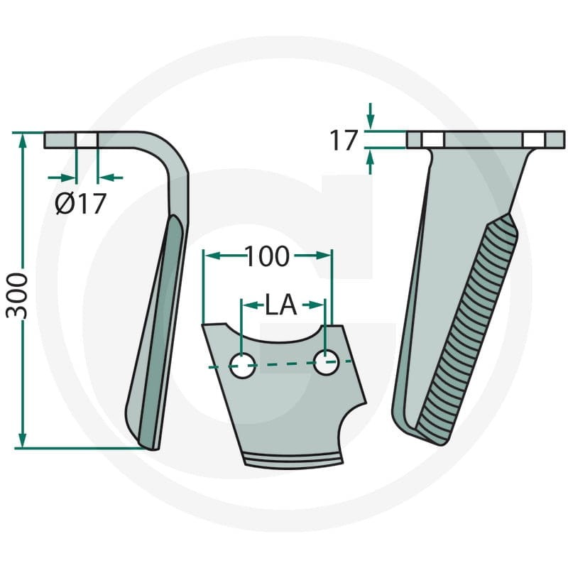 GRANIT Ząb brony aktywnej 180RH95DER-HR - 180RH95DER-HR - Sklep rolniczy PoltechParts