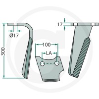 GRANIT Ząb brony aktywnej 180RH95DER-HR - 180RH95DER-HR - Sklep rolniczy PoltechParts
