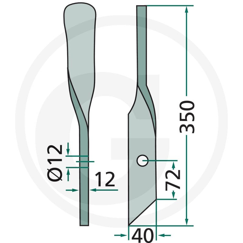 GRANIT Nóż łopatkowy 18031-1240BO-R - 18031-1240BO-R - Sklep rolniczy PoltechParts