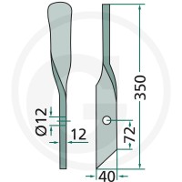 GRANIT Nóż łopatkowy 18031-1240BO-R - 18031-1240BO-R - Sklep rolniczy PoltechParts