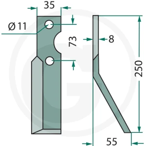 GRANIT Nóż rotacyjny 180IND-74R