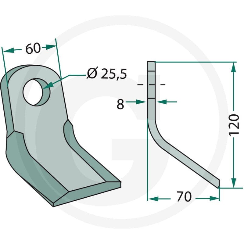 GRANIT Nóż Y 18063-ZZZ-16 - 18063-ZZZ-16 - Sklep rolniczy PoltechParts