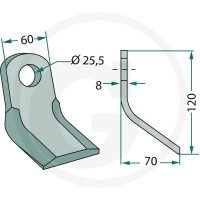 GRANIT Nóż Y 18063-ZZZ-16 - 18063-ZZZ-16 - Sklep rolniczy PoltechParts