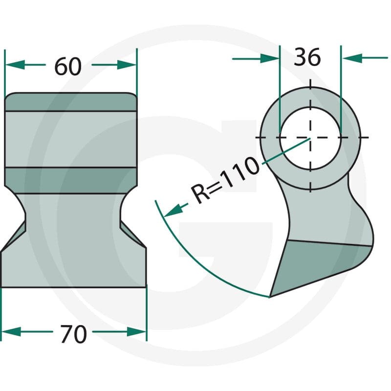 GRANIT Bijak młotkowy 18063-SEP-52 - 18063-SEP-52 - Sklep rolniczy PoltechParts