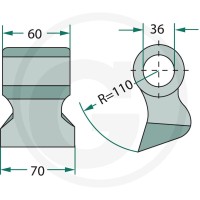 GRANIT Bijak młotkowy 18063-SEP-52 - 18063-SEP-52 - Sklep rolniczy PoltechParts