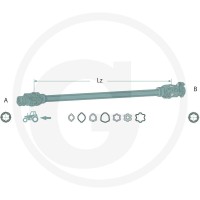 ROTARO Wały przegubowe ze sprzęgłem ze sprzęgłe 12530185 - 12530185 - Sklep rolniczy PoltechParts