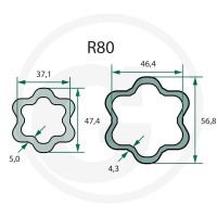 ROTARO Wał przegubowy 12467786 - 12467786 - Sklep rolniczy PoltechParts