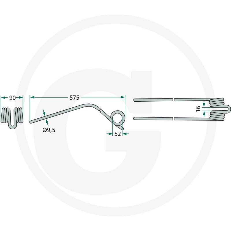 GRANIT Palce zgrabiarki pokosowej 52557720200 - 52557720200 - Sklep rolniczy PoltechParts