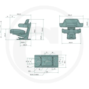 GRANIT Mechanizm siedziska. PVC 12140085