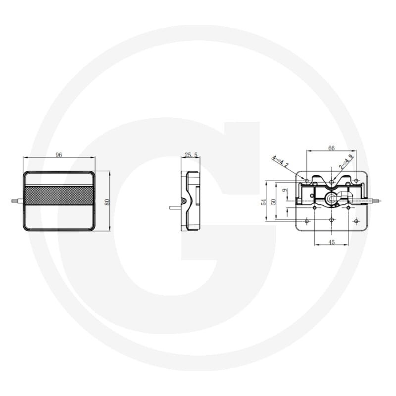 GRANIT Lampa tylna LED 12293814 | poltechparts.pl