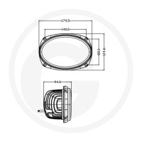 GRANIT Reflektor roboczy LED 18438226 | poltechparts.pl