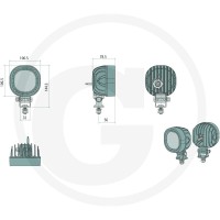 GRANIT Światło robocze niebieskie / LED 11046624 - 11046624 - Sklep rolniczy PoltechParts