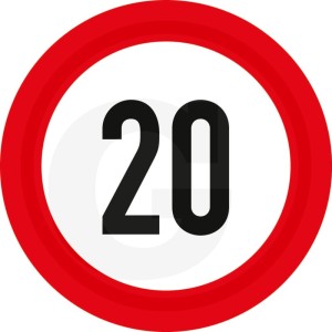 Znak prędkości 20, folia SK 11033929