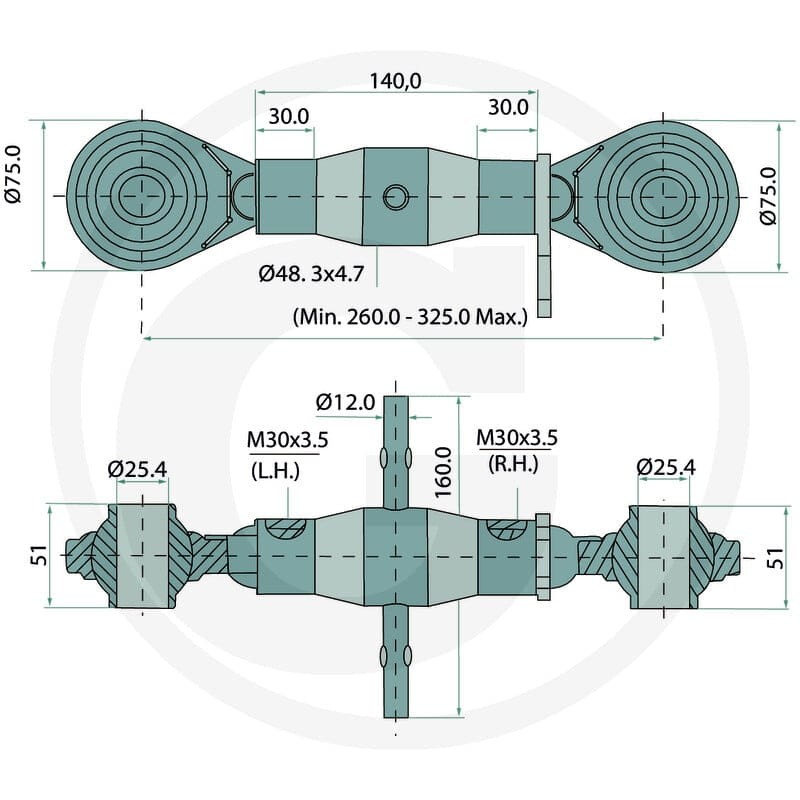 GRANIT Łącznik górny mechaniczny 20011459 - 20011459 - Sklep rolniczy PoltechParts