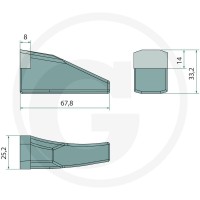 GRANIT ENDURANCE CARBIDE Ząb do przyspawania 179726667 - 179726667 - Sklep rolniczy PoltechParts