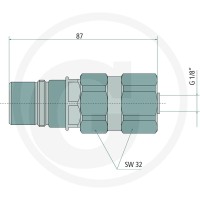 Faster Złącze do smaru KIT2FNP12-18GM 86004522 - 86004522 - Sklep rolniczy PoltechParts