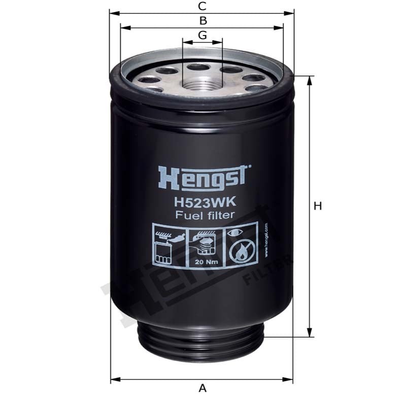 Hengst Filtr paliwa 11038708 | poltechparts.pl