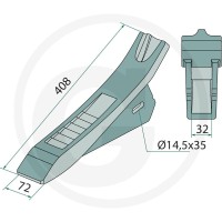 GRANIT Końcówka do obornika 11467665 - 11467665 - Sklep rolniczy PoltechParts