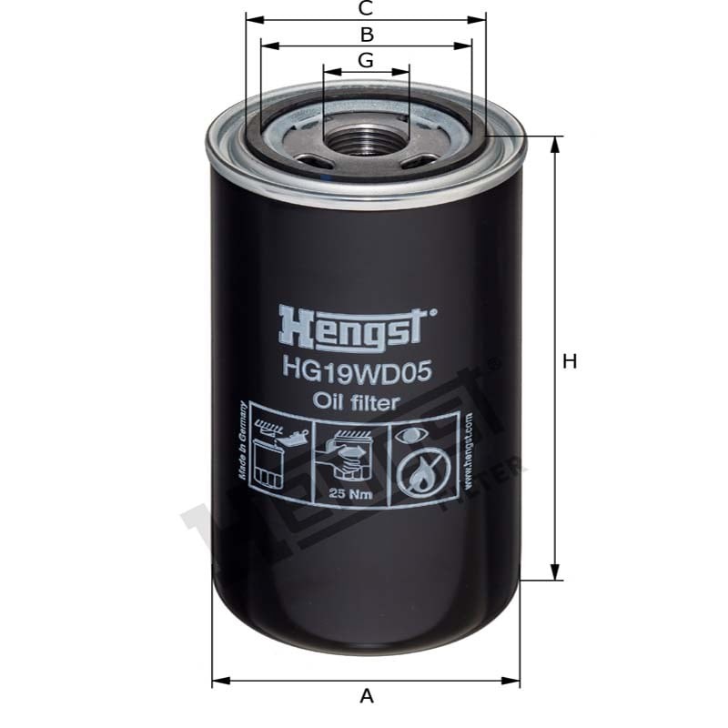 Hengst Filtr oleju HG19WD05 12108475 - 12108475 - Sklep rolniczy PoltechParts
