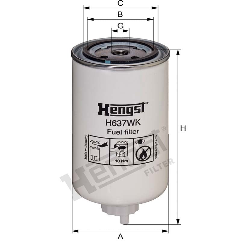 Hengst Filtr paliwa 12121821 | poltechparts.pl
