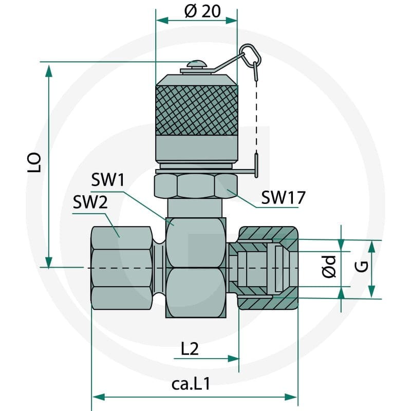 Hydrotechnik Złącze kontrolne M-TV-L 18L (M26x1,5) 85000047 - 85000047 - Sklep rolniczy PoltechParts