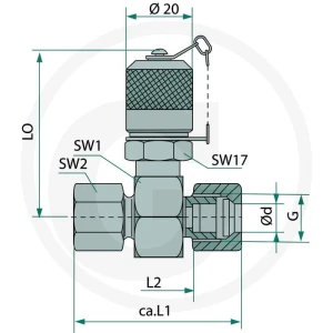 Hydrotechnik Złącze kontrolne M-TV-L 18L (M26x1,5) 85000047