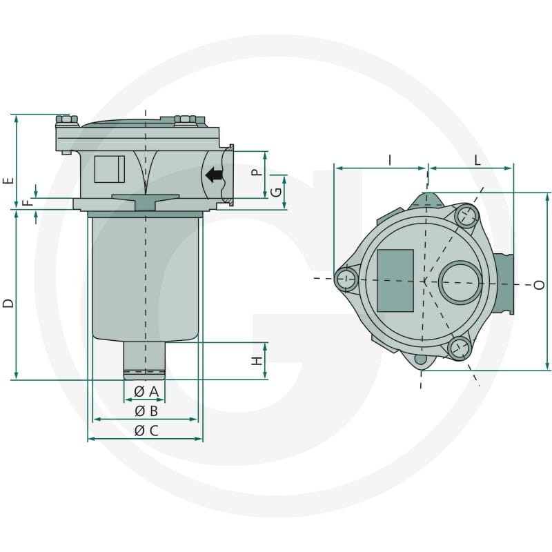 IKRON Filtr powrotny HF30.195 P025 85001082 - 85001082 - Sklep rolniczy PoltechParts