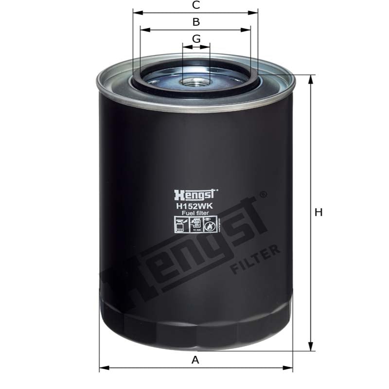 Hengst Filtr paliwa H152WK 866H152WK | poltechparts.pl