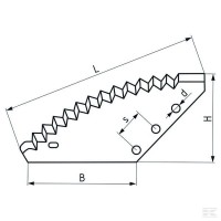 Nóż paszowozu, Ø 22 pasuje do Unifeed  56… | poltechparts.pl