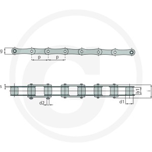 DONGHUA Łańcuch rolkowy 5 m 8360000517