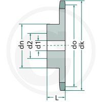 GRANIT Koło łańcuchowe 837021-019-12 | poltechparts.pl