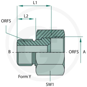 GRANIT GA 1,3/16 FS-ORFS x 13/16 M-ORFS 81526018