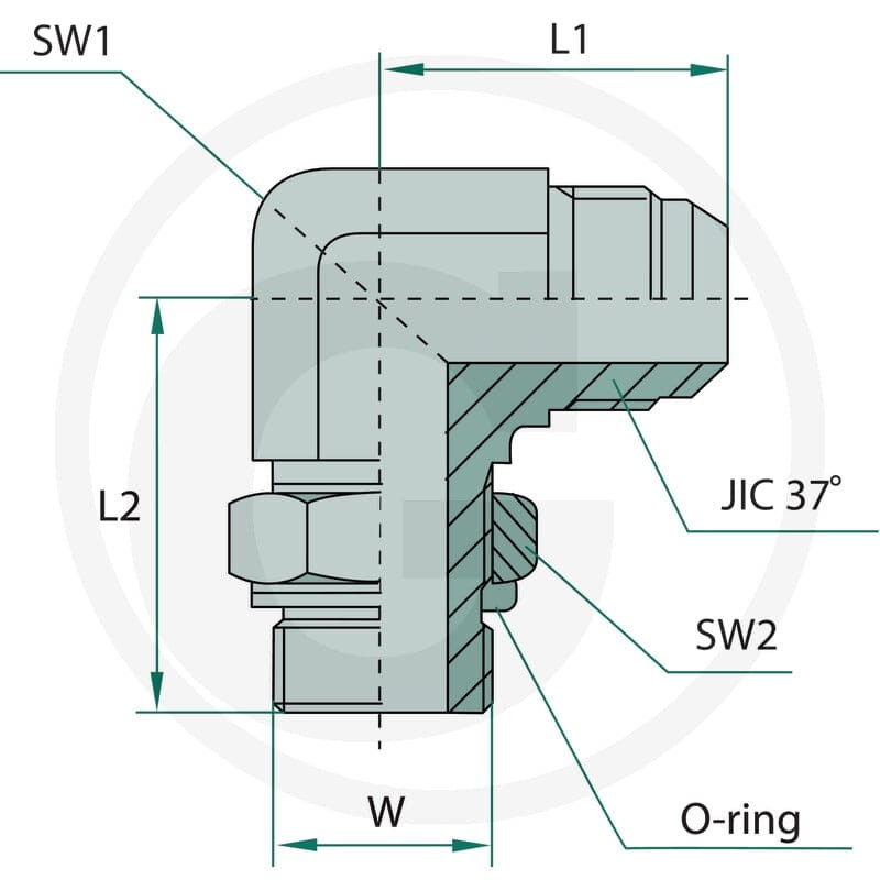 GRANIT WAE 1.1/16 M-JIC x 1.1/16 M-UNF 81526211 - 81526211 - Sklep rolniczy PoltechParts