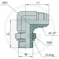 GRANIT WAE 1.1/16 M-JIC x 1.1/16 M-UNF 81526211 - 81526211 - Sklep rolniczy PoltechParts