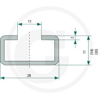 STAUFF Szyna nośna C, 2m, wersja lekka, 28x11 81509137 - 81509137 - Sklep rolniczy PoltechParts