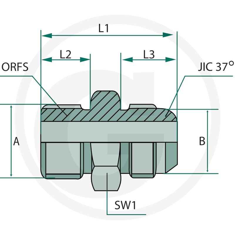 GRANIT GA 11/16 M-ORFS x 9/16 M-JIC 81526031 - 81526031 - Sklep rolniczy PoltechParts