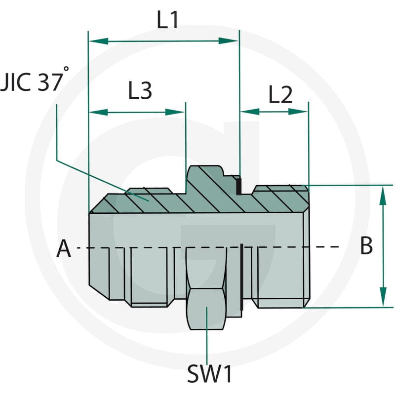 GRANIT GA 7/16 M-JIC x M12 M-MET-WD 81526104 - 81526104 - Sklep rolniczy PoltechParts