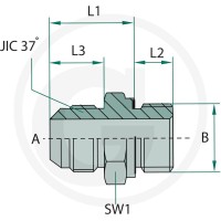 GRANIT GA 7/16 M-JIC x M12 M-MET-WD 81526104 - 81526104 - Sklep rolniczy PoltechParts