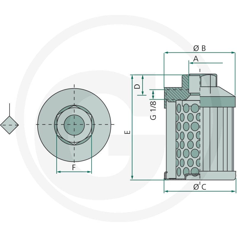 IKRON Filtr ssący 20.077 MS090 85001060 - 85001060 - Sklep rolniczy PoltechParts