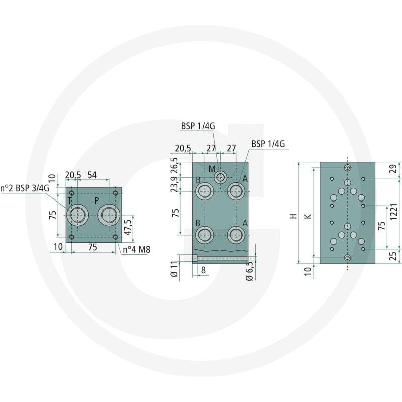 GRANIT Rzędowa płyta bazowa NG10 85020224 - 85020224 - Sklep rolniczy PoltechParts