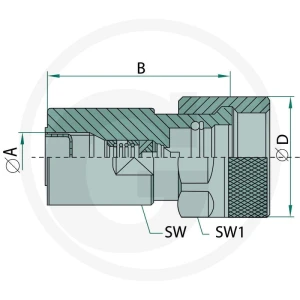Faster Gniazdo gwint wew. 1/4" GAS 86001202