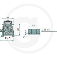 Faster Wtyczka P510G gwint wew. 2x 1/2"-2x 3/4" 86003214 - 86003214 - Sklep rolniczy PoltechParts