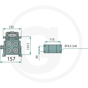 Faster Wtyczka P510G gwint wew. 2x 1/2"-2x 3/4" 86003214
