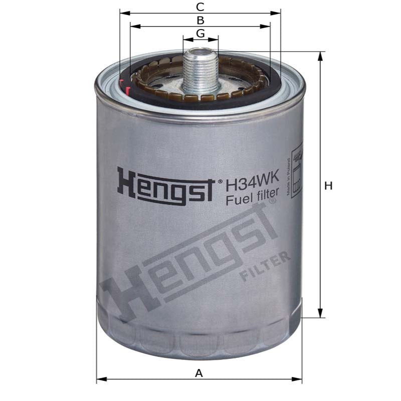 Hengst Filtr paliwa 866H34WK | poltechparts.pl